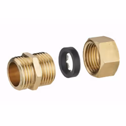 Description générale Raccord joint mixte mâle Ø14 M.20x27, conçu pour une utilisation sur tube en cuivre, qu'il soit en barre ...
