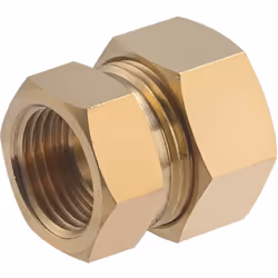 Raccord droit femelle 1/2 (15x21) - Joint mixte pour tube en cuivre de diamètre 16 mm Il permet de relier, sans réaliser de s ...