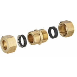 Noyon&thiebault - Jonction laiton à joint mixte égale pour tube cuivre ø 14 mm - 414G-14L1