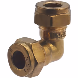 Coude égal Bicône pour tubes en cuivre écroui de diamètre 10 mm Il permet de relier entre eux deux tubes en cuivre de diamètr ...