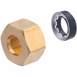 Ecrou 3/8 (12x17) avec joint mixte et bague crantée pour tube en cuivre de 10 mm de diamètre Cet écrou joint mixte est utile  ...