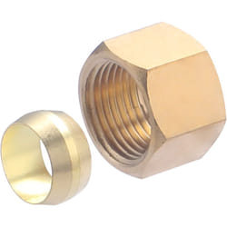 Noyon&thiebault - Ecrou + olive laiton bicône Ø12 - F12x17 (3/8)