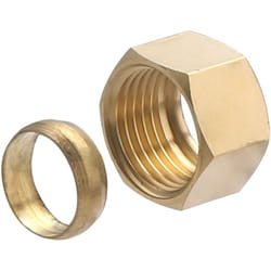 Noyon&thiebault - Ecrou + olive laiton bicône Ø16 - F15x21 (1/2)