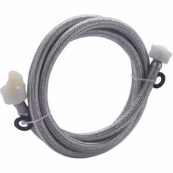 - tuyau d'alimentation en inox - 1 raccord droit femelle G3/4 - 1 raccord coudé femelle G3/4 - longueur 2,00 mètres - tempéra ...