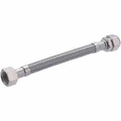 Flexible d'une longueur de 15 cm - entrée bicône pour tube en cuivre de diamètre 10 mm - sortie femelle écrou libre 3/8 (12x1 ...