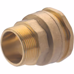 Raccord en laiton pour tube polyéthylène de diamètre 40 mm - sortie mâle 1'1/4 (33x42) Il permet de réaliser un circuit d'ali ...