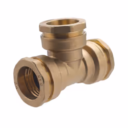Té égal en laiton pour tubes polyéthylène de diamètre 40 mm Il permet de réaliser un circuit d'alimentation en eau à l'extéri ...