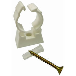 Noyon&thiebault - Collier simple en plastique pour fixation de tube multicouche nu ø 16 mm Vis de fixation et cheville fournies Sachet 10 pces