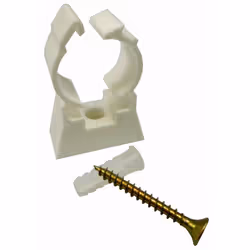 Description générale Collier en plastique conçu pour fixer les tubes multicouches de diamètre 16 mm au mur. Il assure un main ...