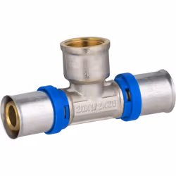 Té à sertir pour tube Multicouche permettant la réalisation d’un circuit d’alimentation en eau chaude ou en eau froide dans u ...