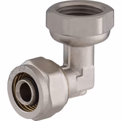 - Raccord multicouche à compression coude femelle avec écrou libre 1/2" (15x21) diamètre 16 - Raccord à visser (par compressi ...