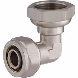 - Raccord multicouche à compression coude femelle avec écrou libre 3/4" (20x27) diamètre 20 - Raccord à visser (par compressi ...