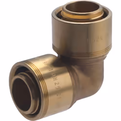 Coude égal PER à glissement diamètre 25mm Raccord en laiton brut permettant la réalisation d’un circuit d’alimentation en eau ...