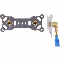 entraxe 150 mm. platine sécable : pour 1 robinet double ou 2 robinets simples. raccords pré-montés. raccordement sur tube PER ...
