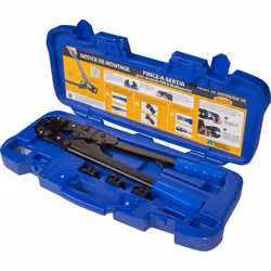 Description générale Coffret complet comprenant une pince à sertir manuelle et 3 mâchoires pour le sertissage des raccords pr ...