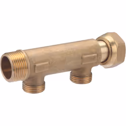 Collecteur mâle femelle 3/4 (20x27) - 2 départs mâles 1/2 pour la distribution d'eau chaude et d'eau froide sanitaire et chau ...