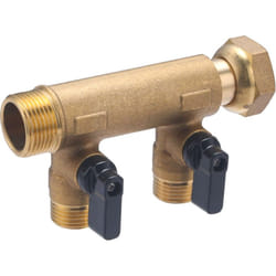 Collecteur MF20x27 écrou libre sorties vannes M15x21 NOYON & THIEBAULT 2 départs