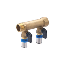 Noyon&thiebault - Collecteur MF20x27 sorties vannes à sertir pour tube multicouche Ø16 - 2 départs