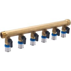 Noyon&thiebault - Collecteur MF20x27 sorties vannes à sertir pour tube multicouche Ø20 - 6 départs
