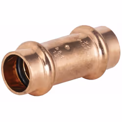 Jonction égale à sertir pour tubes en cuivre de diamètre 15 mm Ce raccord en bronze est utile pour relier deux tubes en cuivr ...