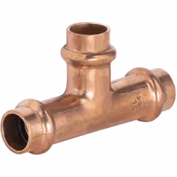 Té égal à sertir pour tubes en cuivre de diamètre 14mm Très pratique pour réaliser une dérivation dans un circuit d'eau potab ...