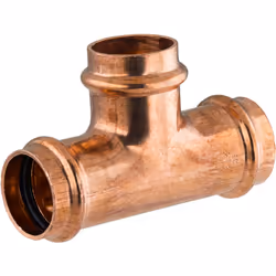 Té égal à sertir pour tubes en cuivre de diamètre 28mm Très pratique pour réaliser une dérivation dans un circuit d'eau potab ...