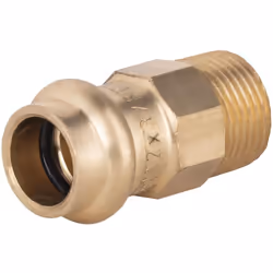 Manchon à sertir pour tube en cuivre de diamètre 12mm - mâle 3/8 (12x17) Ce raccord en laiton est utile pour relier un tube e ...
