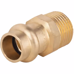 Manchon à sertir pour tube en cuivre de diamètre 14mm - mâle 1/2 (15x21) Ce raccord en laiton est utile pour relier un tube e ...