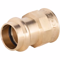 Manchon à sertir pour tube en cuivre de diamètre 22mm - femelle 3/4 (20x27) Ce raccord en laiton est utile pour relier un tub ...