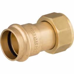 Raccord à sertir pour tube en cuivre de diamètre 28mm - femelle écrou prisonnier 1' (26x34) Ce raccord en laiton est utile po ...