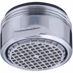 Aérateur mâle 24x100 (lavabo ou évier) hydro-économe. Bague en inox. Joint d'étanchéité caoutchouc fourni. Grille en polymère ...