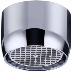 Aérateur femelle 22x100 (lavabo ou évier) hydro-économe. Bague en inox. Joint d'étanchéité caoutchouc fourni. Grille en polym ...
