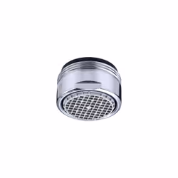 Aérateur mâle 24x100 (lavabo ou évier) hydro-économe. Bague en inox. Joint d'étanchéité caoutchouc fourni. Grille en polymère ...