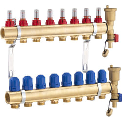 Noyon&thiebault - Collecteur laiton pour plancher chauffant 8 boucles