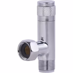 - Robinet en laiton 1/4 de tour pour alimentation WC. - Forme équerre. - Design minimaliste et manette moletée pour un meille ...