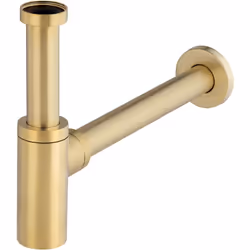 Siphon de lavabo ou vasque en laiton brossé, pour un rendu esthétique impeccable lorsque le vidage est apparent Raccordement  ...