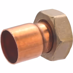 Raccord coudé 2 pièces à souder pour tube en cuivre de diamètre 32 mm - sortie femelle écrou prisonnier 1"1/4 (33x42) Ce racc ...