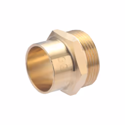 Manchon à souder pour tube en cuivre de diamètre 32 mm - sortie mâle 1"1/4 (33x42) Ce manchon en laiton permet de raccorder u ...