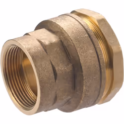Raccord en laiton pour tube polyéthylène de diamètre 50 mm - sortie femelle 1'1/2 (40x49) Il permet de réaliser un circuit d' ...