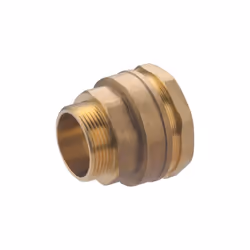 Raccord en laiton pour tube polyéthylène de diamètre 50 mm - sortie mâle 1'1/2 (40x49) Il permet de réaliser un circuit d'ali ...