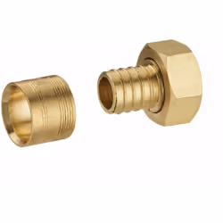 Description générale Raccord droit à glissement pour tube PER, diamètre 16 mm, avec écrou libre femelle 1/2'' (15x21). Conçu  ...