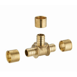 Noyon&thiebault - Té égal à glissement pour tube per ø 12 mm Bague en laiton - 3190-12L1