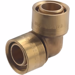 Coude égal PER à glissement diamètre 20mm Raccord en laiton brut permettant la réalisation d’un circuit d’alimentation en eau ...