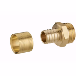 Raccord droit à glissement pour tube PER NOYON & THIEBAULT - Bague en laiton - 3186 - Raccord à glissement pour tube PER diam ...