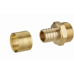 Noyon&thiebault - Raccord droit à glissement pour tube per ø 20 mm à visser mâle M3/4' (20x27) Bague en laiton - 3186-2020L1