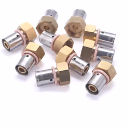 - Raccord à sertir pour tube PER diamètre 12, femelle écrou libre 3/8" (12x17) - Profil de sertissage TH - Outillage nécessai ...