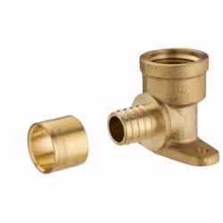 Coude applique à glissement pour tube PER NOYON & THIEBAULT - Ø 16 mm à visser femelle F1/2' (15x21) 2 trous pour fixation au ...