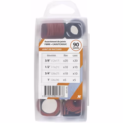 JOINT FIBRE - Joint plat en fibre rouge pour intérieur de raccord - Température d'utilisation : mini -50 °C / maxi +200 °C -  ...