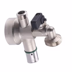 - Raccord à sertir pour tube PER robinet de repiquage jupe haute femelle 1/2" (15x21) diamètre 16, piquage mâle 3/8" (12x17)  ...