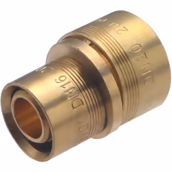 Jonction réduite PER à glissement diamètres 20-16mm Raccord en laiton brut permettant la réalisation d’un circuit d’alimentat ...